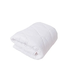 Одеяло 140х205 стеганое, кант, 300-350гр/м2 (холлофайбер/микрофибра),белый, 1485831 Luscan