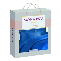 Комплект постельного белья Mona Liza Royal Жаккардовый сатин семейный хлопок синий