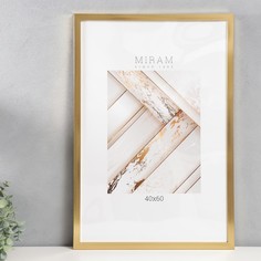 Фоторамка пластик Gallery 40х60 см, 641811 золото (пластиковый экран) Sima Land