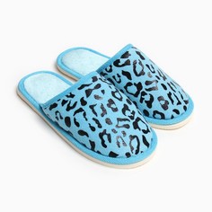 Тапочки женские Smile of Milady 980159 голубые 38-39 RU