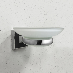 Мыльница Zenfort коллекция Генезис, черный, стеклянная с держателем