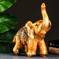 Копилка "Слон" золотой, 30х25см Хорошие сувениры