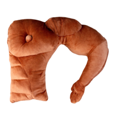 Мягкая игрушка-подушка Мужское плечо, 45 см, цвет коричневый No Brand