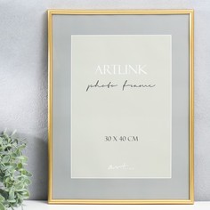 Фоторамка пластик 30х40 см, золото No Brand