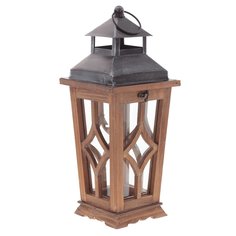 Подсвечник дерево ALAT Home Фонарь 16,5х16,5х42см 783365