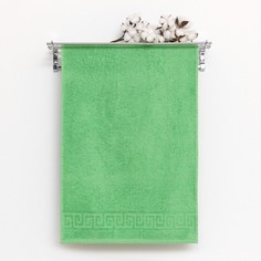Полотенце махровое с бордюром 70х140 см, классический зеленый, хлопок 100%, 430г/м2 No Brand