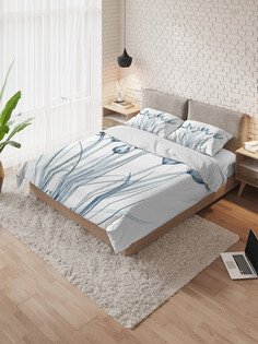 Постельное белье Ambesonne "Водное растение", комплект 1,5-спальный с наволочками