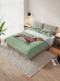 Постельное белье Ambesonne "Люблю таксу", комплект 1,5-спальный с наволочками