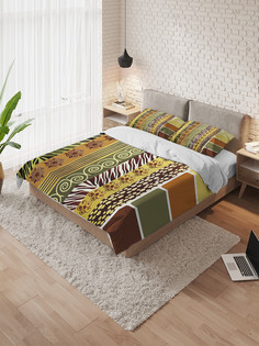 Постельное белье Ambesonne "Африканский узор", комплект 1,5-спальный с наволочками