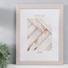 MIRAM Фоторамка пластик "МИРАМ" 30х40 см, 651740-15, (пластиковый экран)