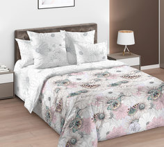 Комплект постельного белья Цветочный луг 1,5 спальный с большой простыней 4*70x70 No Brand