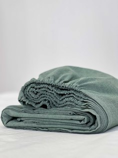 Простыня на резинке AstetHome 200х200х45 100% хлопок Stone Washed