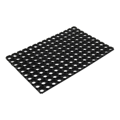 Коврик придверный решетка 80 x 120 см резина черный No Brand