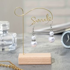 Queen fair Подставка под серьги "Улыбка", цвет золотой, 6*10,5см