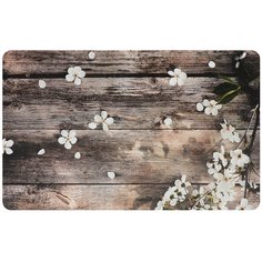 Салфетка для стола пластик 41х26 см прямоугольная Ветка яблони No Brand