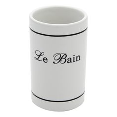 Стакан для зубных щеток Le Bain доломит 6,7x11 см белый No Brand