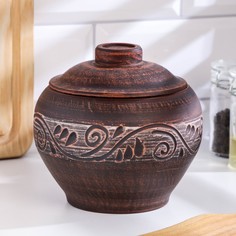 Горшок для жаркого ангоб 13х13х13 см 700 мл No Brand