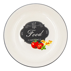Тарелка для вторых блюд OKitchen Food 20 см белая