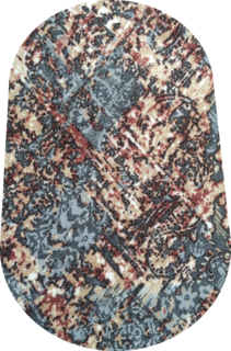 Ковер Принт ГРАНИТ(90_48) 150 x 200 Овальный Белка