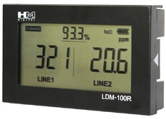 LDM-100R Двухканальный кондуктометр-солемер монитор уровня TDS/EC воды с двумя датчиками HM Digital