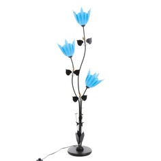 Торшер "Ариадна" 3хЕ27 15Вт чёрно-голубой h.155 см Risalux