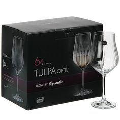 Бокал для вина 350 мл 6 шт Bohemia Tulipa optic CR350101TO