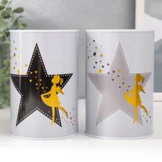 Копилка металл "Звёздный ангел" МИКС 8х8х12,5 см No Brand