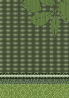 Полотенце кухонное, 38х54 см зеленое, SOUS LES CITRONNNIERS Le Jacquard Francais