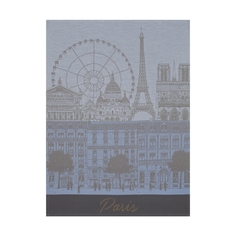 Полотенце для посуды, 60х80 см. 100% хлопок, серое, PARIS PANORAMA Le Jacquard Francais