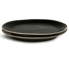 Набор тарелок для закуски Nature черные, 2 шт. 23 см. SagaForm
