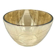 Салатник Glasstar золотистый 16 х 11 х 16 см