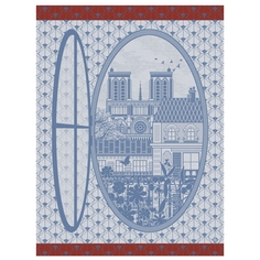 Полотенце для посуды, 60х80 см. 100% хлопок, синее, FENETRE SUR PARIS Le Jacquard Francais