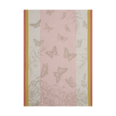 Полотенце для посуды, 60х80 см розовое, JARDIN DES PAPILLONS Le Jacquard Francais