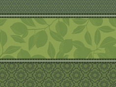 Полотенце для посуды, 60х80 см зеленое, SOUS LES CITRONNNIERS Le Jacquard Francais
