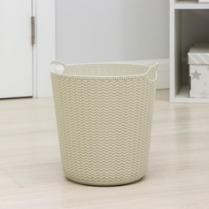Корзина для бумаг «Вязание», 10 л, цвет белый Idea