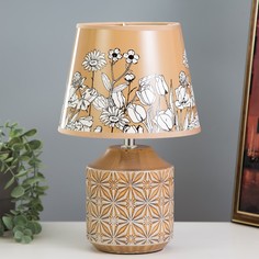 RISALUX Настольная лампа "Цветы" Е14 15Вт серый МИКС 20х20х32 см