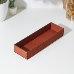 Доляна Подставка для столовых приборов, 25 х 8 х 4 см, цвет мокко