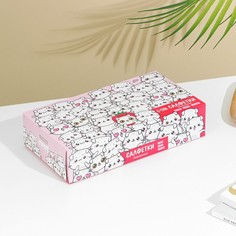 Салфетки бумажные в коробке «Котики», 100 шт. No Brand