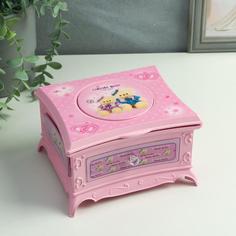 Шкатулка музыкальная "Розовый ларец" 15х9х13,5 см No Brand