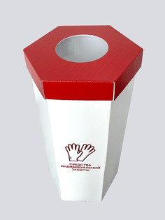 Контейнер для мусора FIX Print Квадратная урна сборно разборная СР6Г110Л пластик 110л