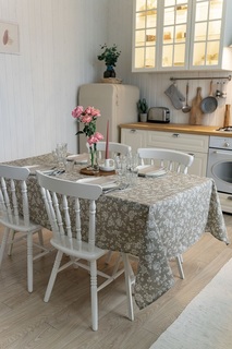 Скатерть rose beige хлопок 120х138 No Brand