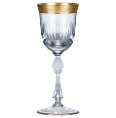 Бокалы для вина 205 мл 6 шт Crystalite Bohemia Джесси Матовое золото 43373 022820