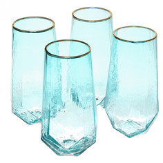 Набор стаканов Селфи ICE CRYSTAL 359-0705 4шт голубой