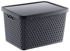 Корзина с крышкой Smartware KATRE Anthracite, арт. TRN-180-Anthr, 18 литров