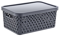 Корзина с крышкой Smartware KATRE Anthracite, арт. TRN-179-Anthr, 12л