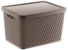 Корзина с крышкой Smartware KATRE Terra, арт. TRN-180-Terra, 18 литров