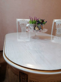 Силиконовая рифленая скатерть ,110x155см толщина 2 мм овал Plenka Decor Samara