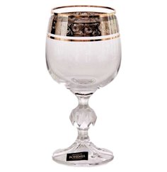 Бокалы для белого вина 190 мл 6 шт Crystalite Bohemia "Клаудия Цветочный узор" 007549