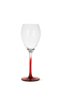 Бокал для вина 24,5 см COINCASA прозрачный/красный стекло 7284979