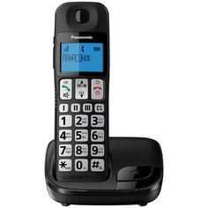 Телефон Panasonic KX-TGE110RUB, черный, с 1 трубкой и памятью на 20 номеров